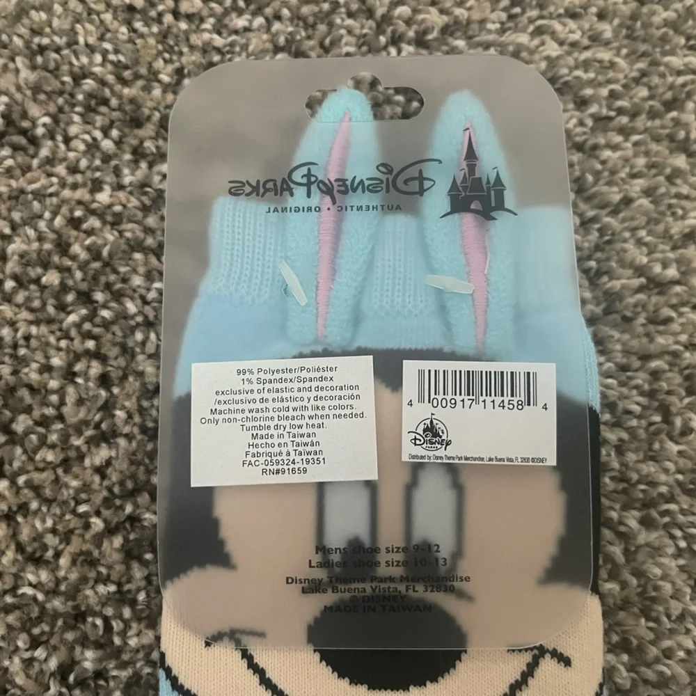 NWT Disney Parks Mickey Mouse Easter Bunny Socks for Adults